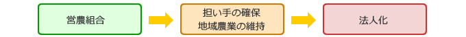 地域農業法人の育成フロー